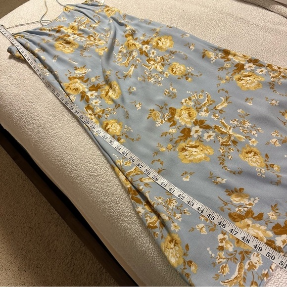 Reformation Dover Midi Slip Dress Heavenly Blue Floral - Picture 11 of 15